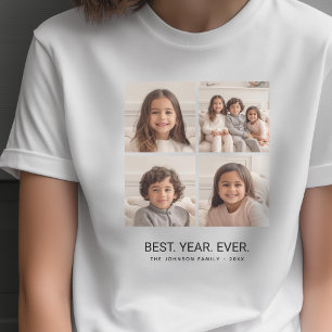 T-shirt 4 photos en collage Minimaliste - Meilleure année
