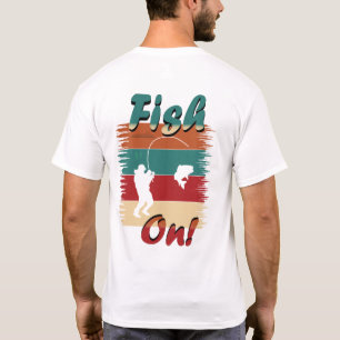 T-shirt 4 Poissons Rustiques Sur Personnaliser NOM Pêche