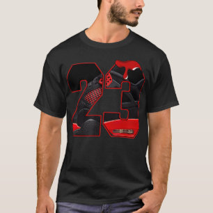 T-shirt 4 Tonneau rouge au numéro correspondant 23 Tonneau