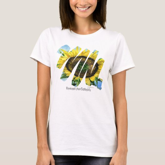 T-shirt 4 Tournesol Scribble Femme T Chemise (Devant)