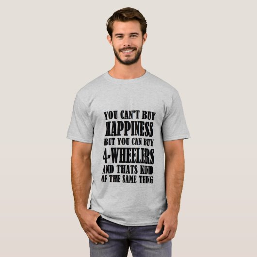 T-SHIRT 4-WHEELERS=HAPPINESS (Devant entier)