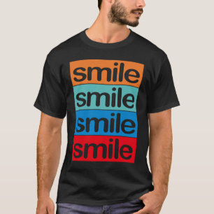 T-shirt 4 x sourire Coloré, beau, positif dire