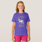T-shirt 4e 5e 5e 6e 7e anniversaire Unicorn (Devant entier)