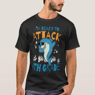 T-shirt 4e année Dabbing Shark Boys Enseignant Quatrième R