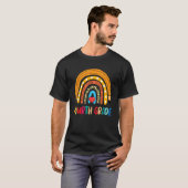 T-shirt 4e année Empreinte de léopard arc-en-ciel Enseigna (Devant entier)