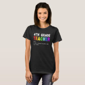 T-shirt 4e année Enseignant Définition Escadron Enseignant (Devant entier)