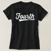 T-shirt 4e année ÉQUIPE Enseignant 4e baseball Styl (Design devant)