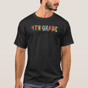 T-shirt 4e année Escadron Leopard Enseignant Dernier Jour