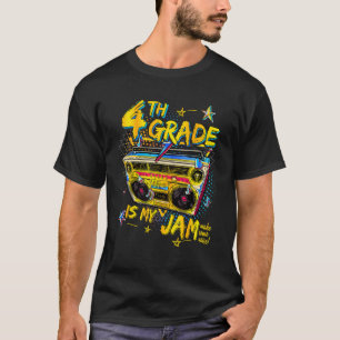 T-shirt 4e année est ma confiture 80s Boombox 4e année Ret