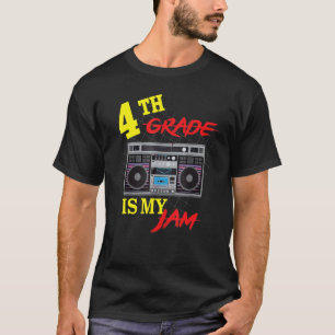 T-shirt 4e année est ma confiture Vintage 80s Boombox Ense