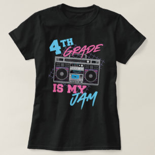 T-shirt 4e année est ma confiture Vintage 80s Boombox Ense