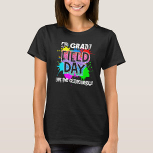 T-shirt 4e année Jour de terrain Splash Rainbow Color Scho