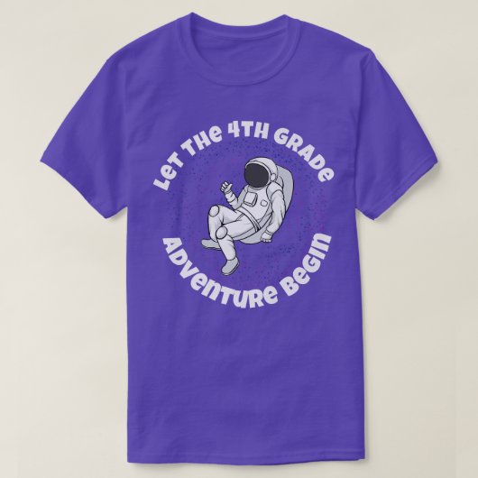 T-shirt 4e année Laisser l'aventure commencer l'espace ext (Design devant)