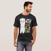 T-shirt 4e année No Prob Llama enseignant élève Premier jo (Devant entier)