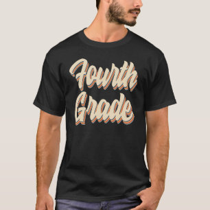 T-shirt 4e Année Retour À L'École Garçons Filles Enseignan