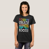 T-shirt 4e année Rocks 4e année Squad Retour à l'école (Devant entier)