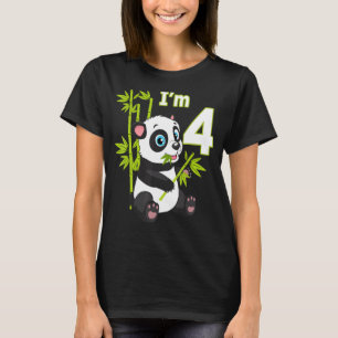T-shirt 4e anniversaire 4 ans Vieux parti Animal Panda 3