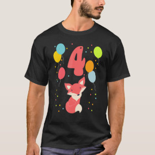 T-shirt 4e anniversaire Anniversaire des enfants Quatrième