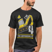 T-shirt 4e anniversaire Boy Digger Builder Construction Ca (Devant)