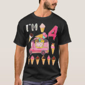 T-shirt 4e anniversaire Crew Ice Cream Camion Im 4 Anniver (Devant)