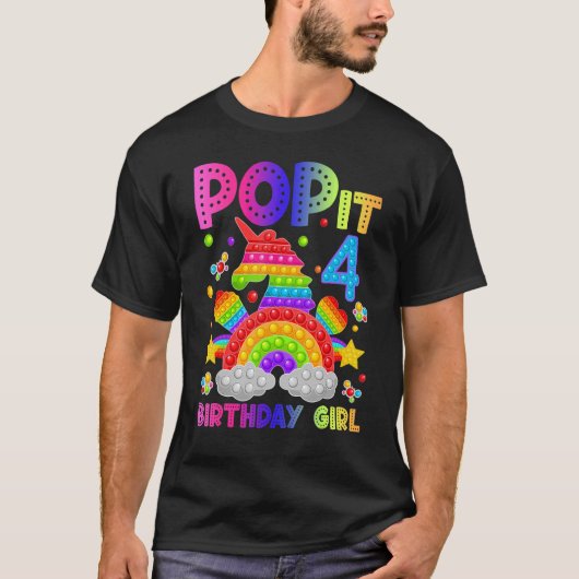 T-shirt 4e anniversaire Fidget Jouet Pop It Anniversaire F (Devant)
