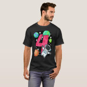 T-shirt 4e anniversaire garçon 4 ans astronaute Rocket Spa (Devant entier)