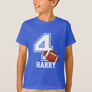 T-shirt 4e anniversaire garçon football personnalisé-2