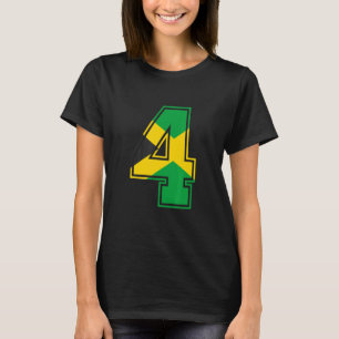 T-shirt 4e anniversaire Jamaïcain 4 ans Numéro 4 Jamaïque
