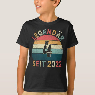 T-shirt 4e anniversaire Légendaire Depuis millésime 2022