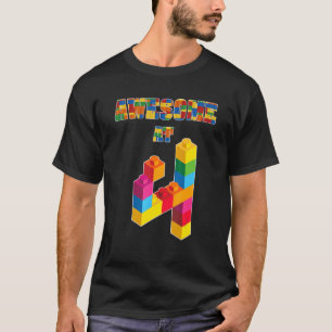 T-shirt 4e anniversaire Magnifique à 4 ans Bâtiment de l'é