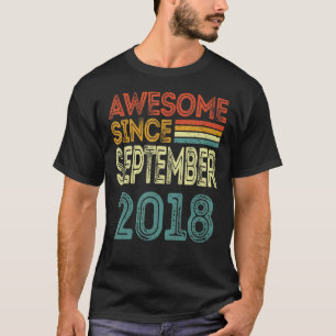 T-shirt 4e anniversaire stupéfiant depuis septembre 2018 4