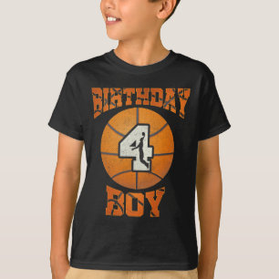 T-shirt 4e anniversaire tenue garçon basket-ball quatre an