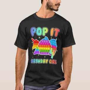 T-shirt 4e anniversaire Unicorn Fidget Pop It Birthday Gir