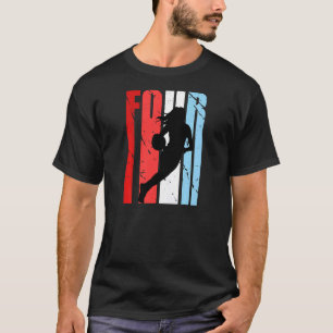 T-shirt 4e Basketball Anniversaire Retro Vintage détendu R