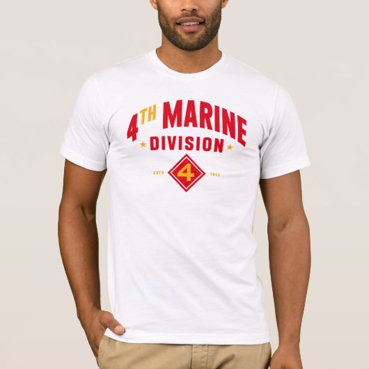 T-shirt 4e division maritime "Combat quatrième" (Devant)