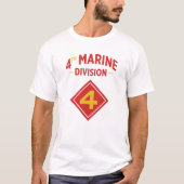 T-shirt 4e division maritime des États-Unis (Devant)