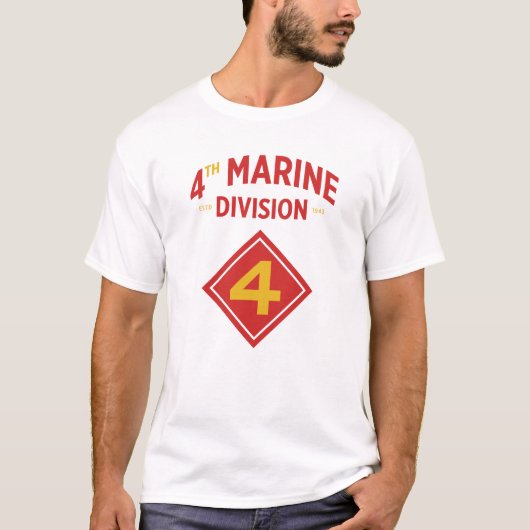 T-shirt 4e division maritime des États-Unis (Devant)