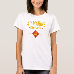 T-shirt 4e division maritime États-Unis Militaires Femmes