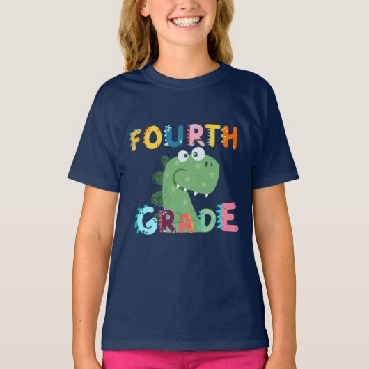T-shirt 4e GRADE Dino Squad garçons Filles professeur B2S (Devant)