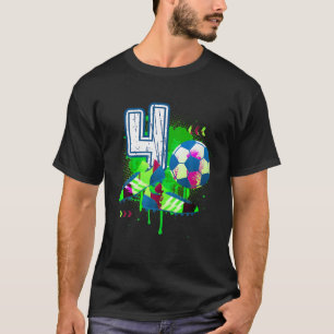 T-shirt 4e Jour de Football Football Sport 4 Anniversaire