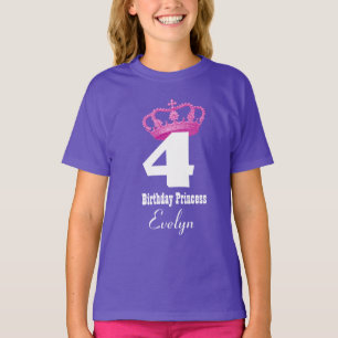T-shirt 4ème Princesse royale Pink Crown de fille