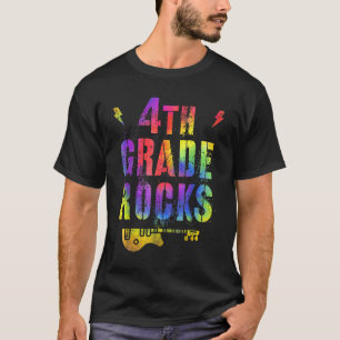 T-shirt 4ème Quatrième année Rocks Tie Dye Retour à l'écol