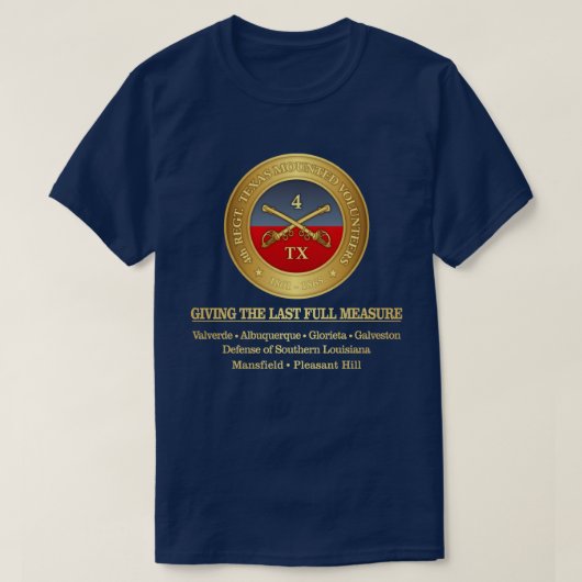 T-shirt 4ème Texas Cavalry (distinctions honorifiques) (Design devant)