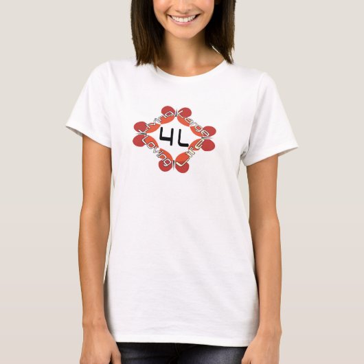 T-shirt 4L- Living Large Loving Life - Butterfly (Devant)