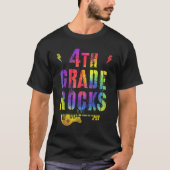 T-shirt 4th Fourth Grade Rocks Tie Dye Back To School Teac (Devant)