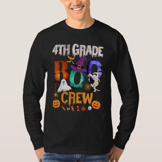 T-shirt 4th Grade Boo Crew Teacher Student  Halloween Cost (Devant)
