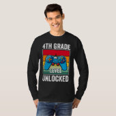 T-shirt 4th Grade Level Unlocked Video Game Back to School (Devant entier)