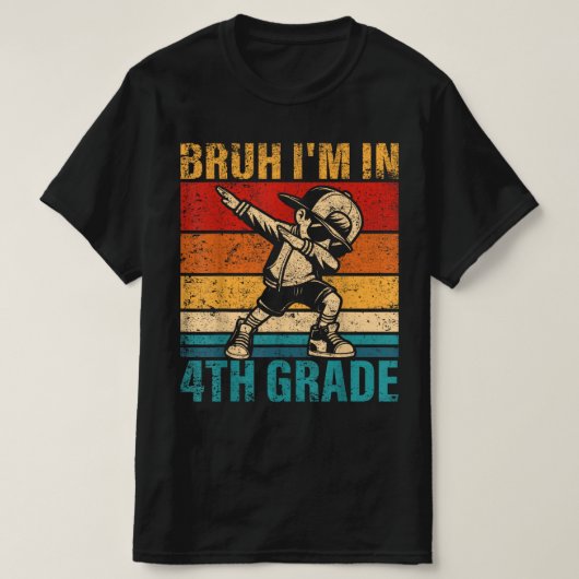 T-shirt 4th Grade Ready  Cute Back to School Character Tee (Design devant)