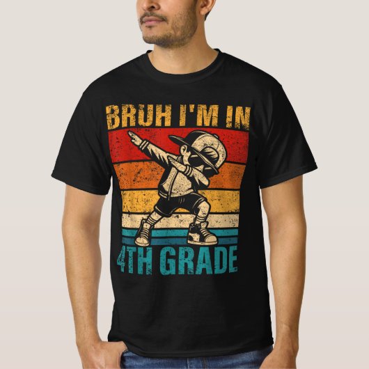 T-shirt 4th Grade Ready  Cute Back to School Character Tee (Devant)