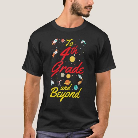 T-shirt 4th Grade Space Fourth Grade Teacher Student Back  (Devant)